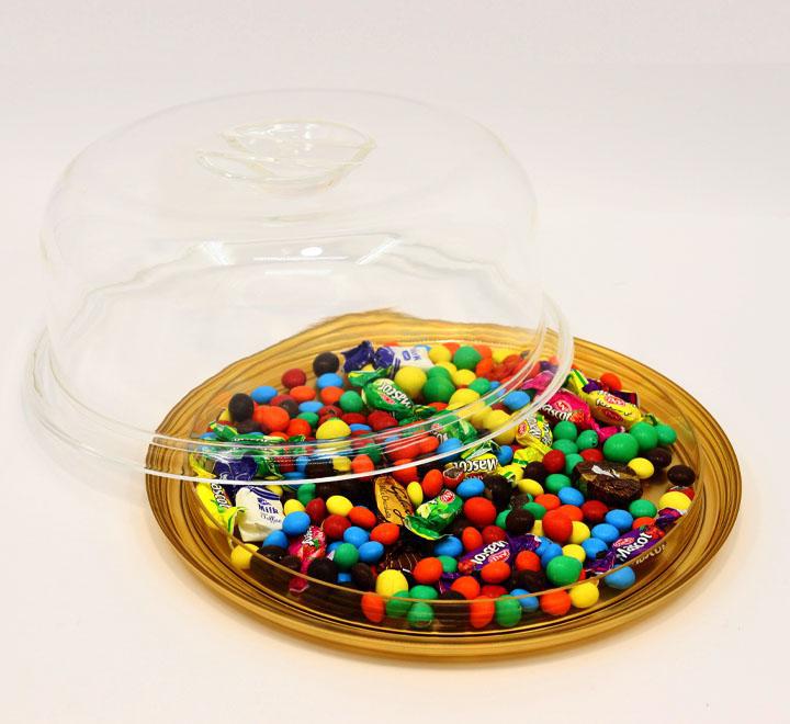 Acrylic Cake Tray With Cover/ Lid