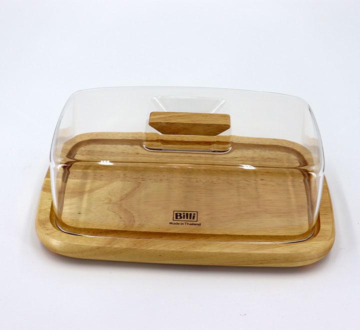 Billi Wooden Serving Tray With Acrylic Cover/ Lid