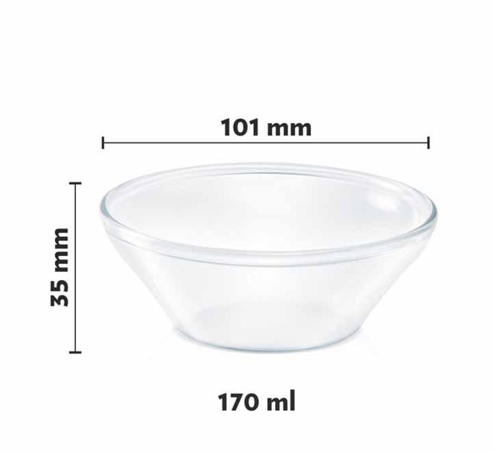 Borosil Venus Glass Bowl Set 170 ml