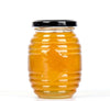 Clear Beehive Shaped Glass Honey Jar With Black Cap