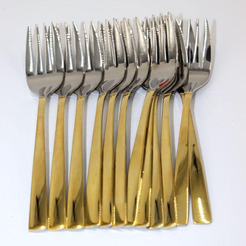 Fork Set of 6 Pieces Gold/Silver
