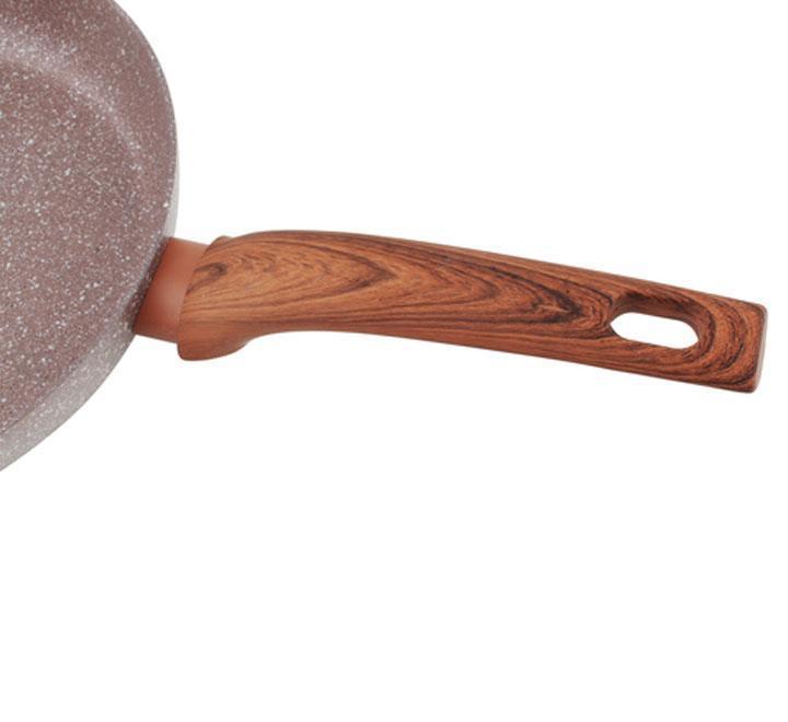Granite Coating Wooden Handled Fry Pan