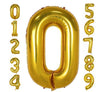 Large Gold Number #0 Foil Balloon