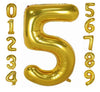 Large Gold Number #5 Foil Balloon