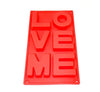 Large Love Me Cavity Silicone Mold Red