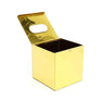 Metal Tissue Box Square Golden Finished