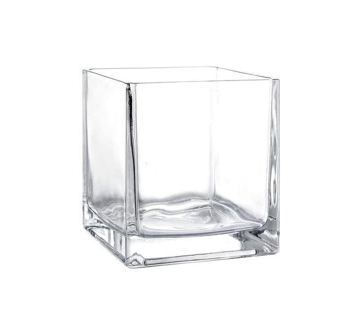 Square Glass Cube Vase & Candle Holder