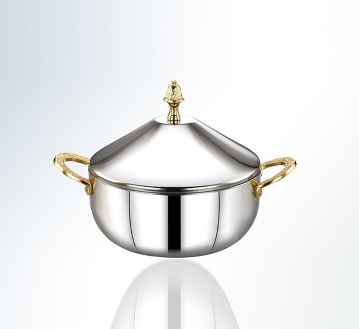 Stainless Steel Rim Glass Food Cooking Hot Pot