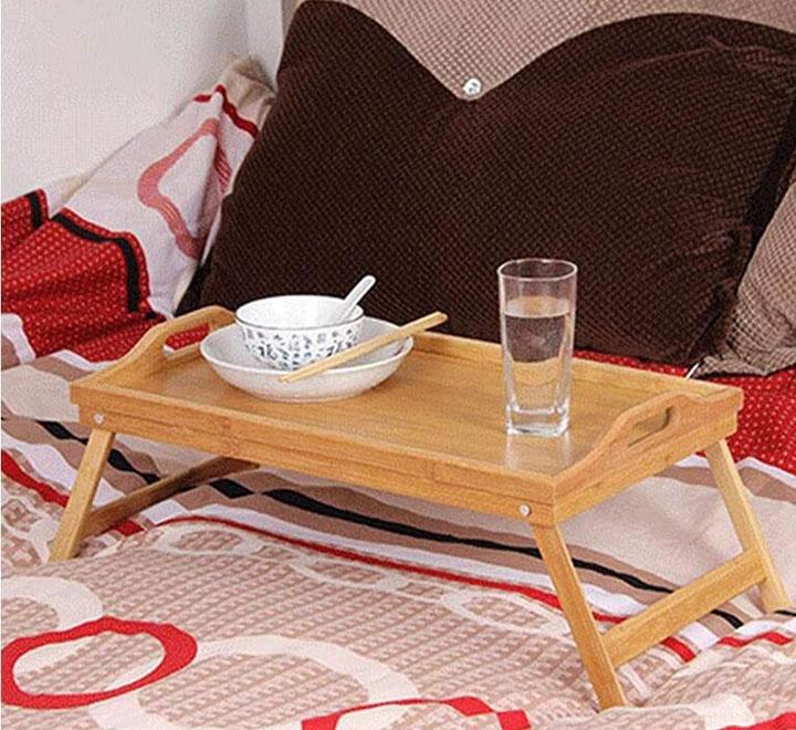 Tray Table Bamboo Breakfast Bed Tray 50Cm