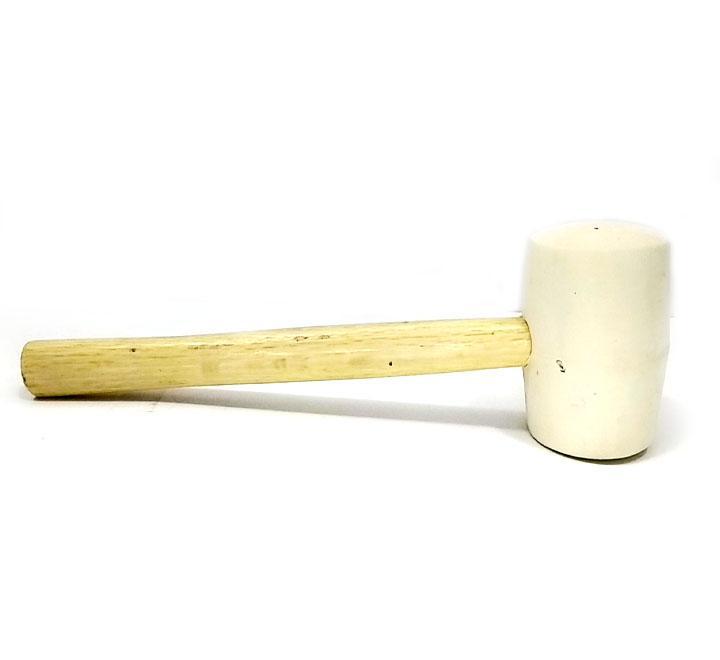 White Rubber Hammer With Wood Handle